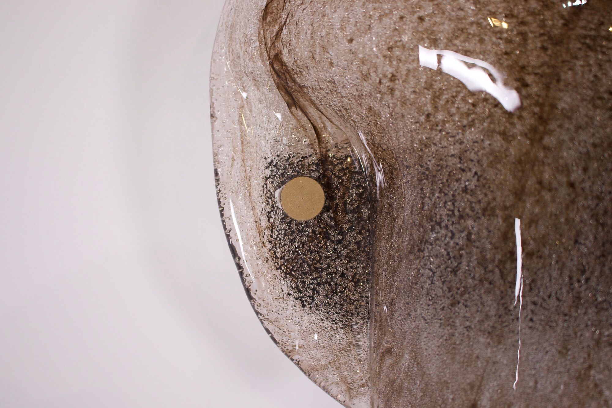 Murano wall lamps in blown glass.