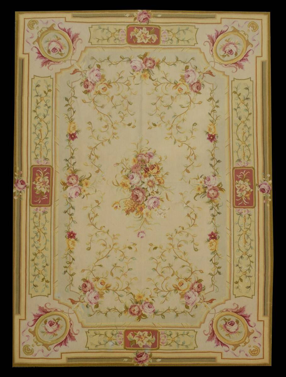 Handmade Aubusson style rug - 180 x 278 cm "Galerie Sardje"