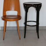 Dark wood stool 705mm