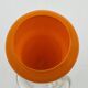 Soliflore vintage verre orange et base sculptée