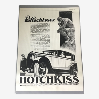 Publicité vintage à encadrer hotchkiss