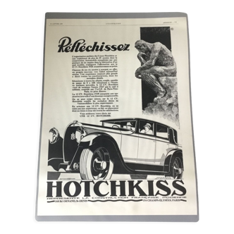 Publicité vintage à encadrer hotchkiss