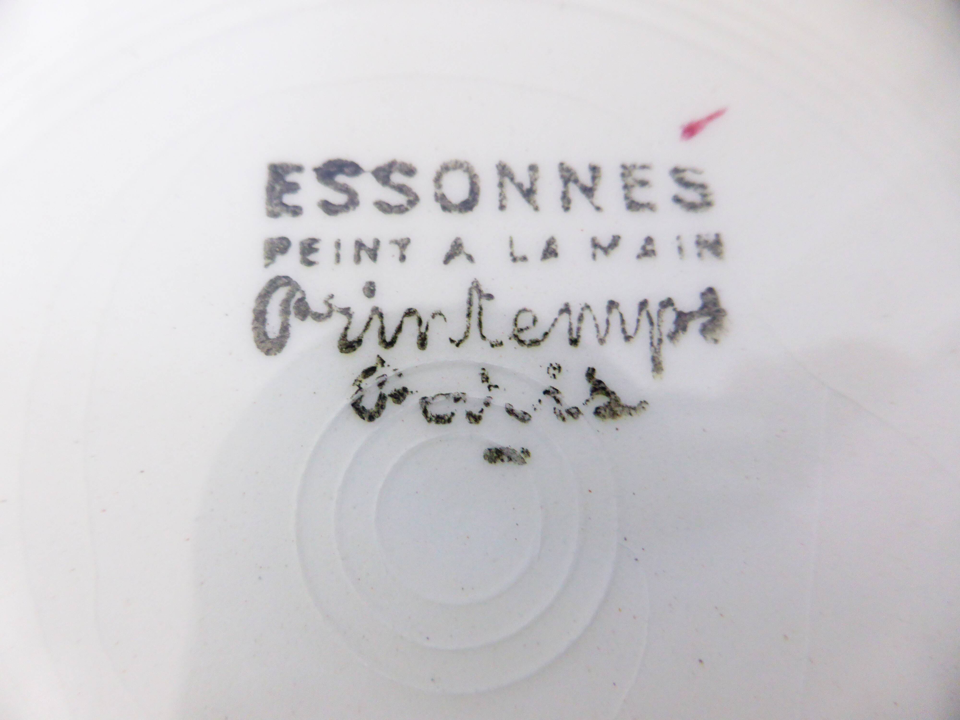 Set of 4 soup plates from Printemps Paris, Essonnes model 210619