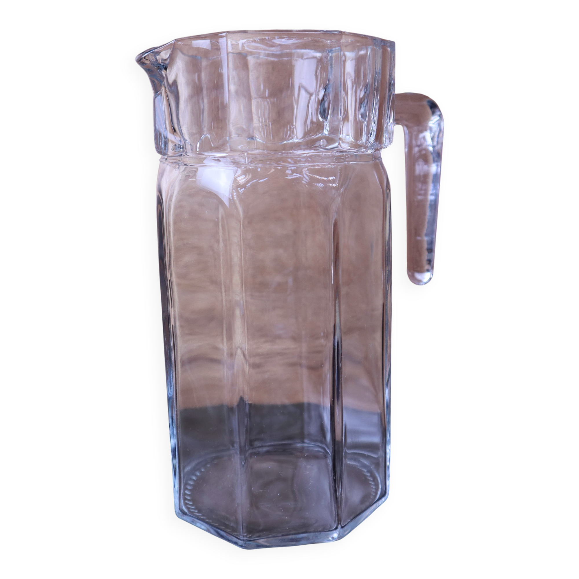 Vintage crystal pitcher by Cristal d'Arques-Durand.