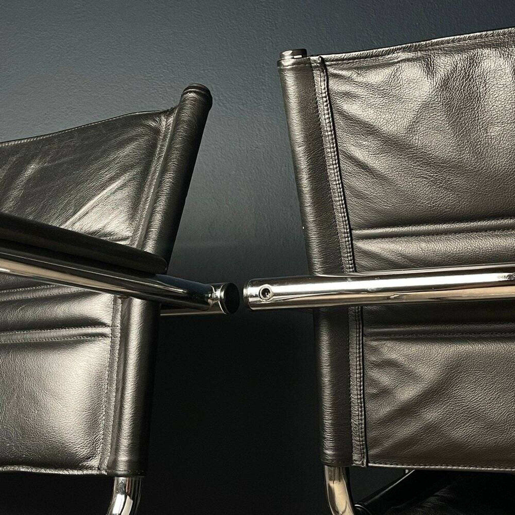 Mid-century Bauhaus style office chair set by Mart Stam for Stol Kamnik, 1980s.