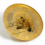 Gorgeous large 1970s Palwa brass ceiling or wall lamp with faceted crystal