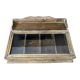 Showcase/cutlery rack, wood and glass