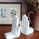 Ceramic hand bookends