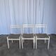 Set of 3 vintage stol kamnik white wooden chair: 1970s scandinavian design
