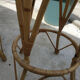 4 vintage rattan stools