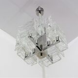 Murano glass pendant chandelier Mazzega 1970s