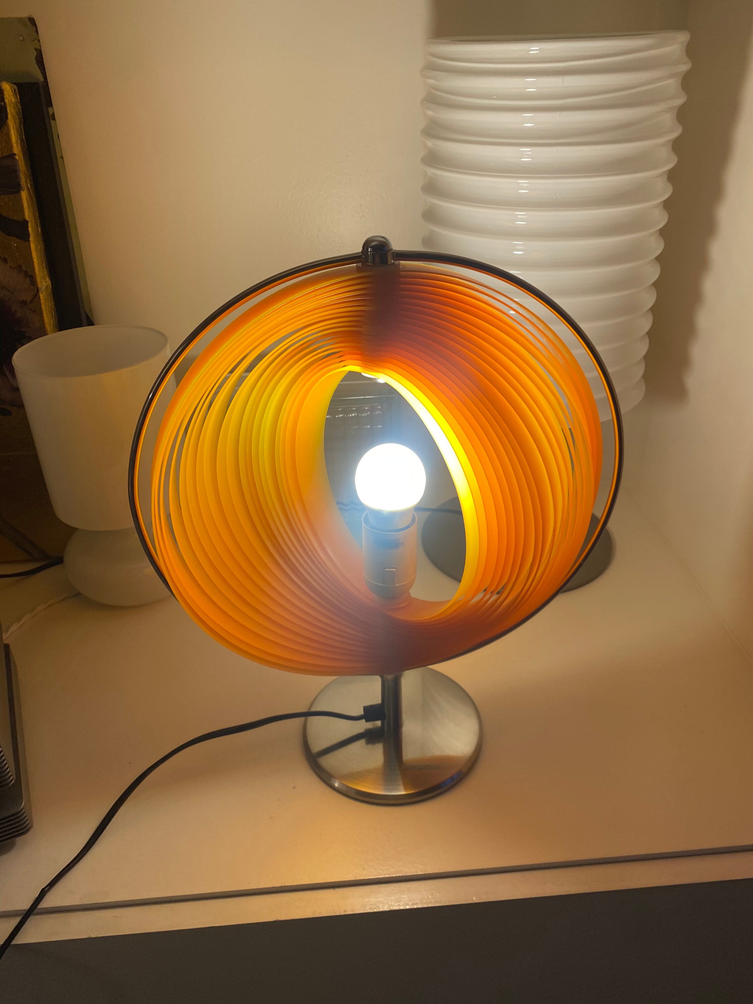 Moon orange lamp Kare vintage design 80s