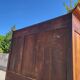 19th century empire style 2-door walnut bookcase