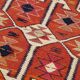 Turkish Handwoven Vintage Herki Kilim 90 cm x 307 cm
