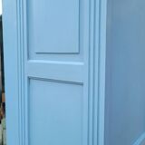 Parisian Art Deco armoire with beveled mirror and painted decoration