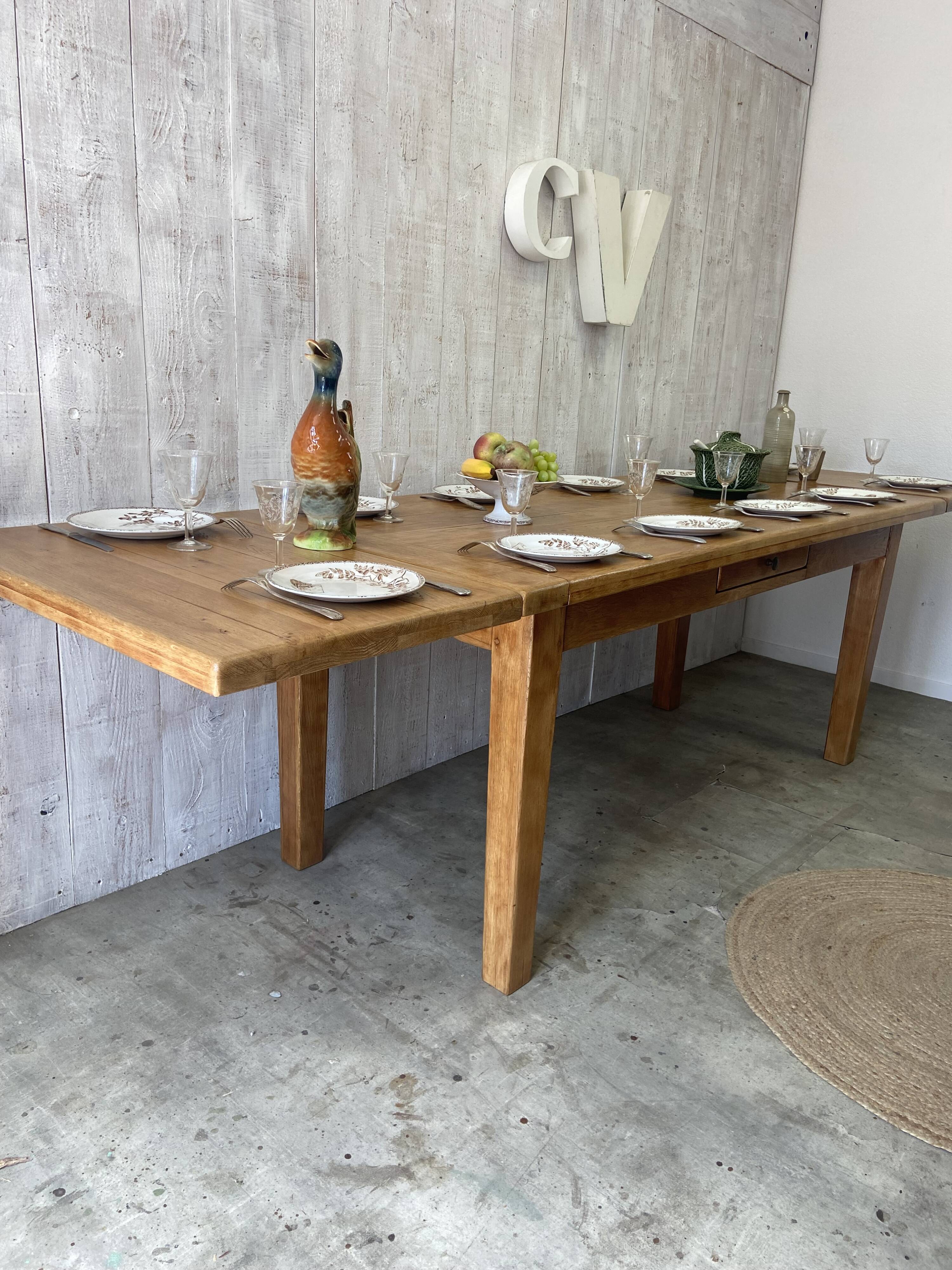 Table de ferme 180/280x80cm