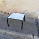 Table basse vintage marbre blanc