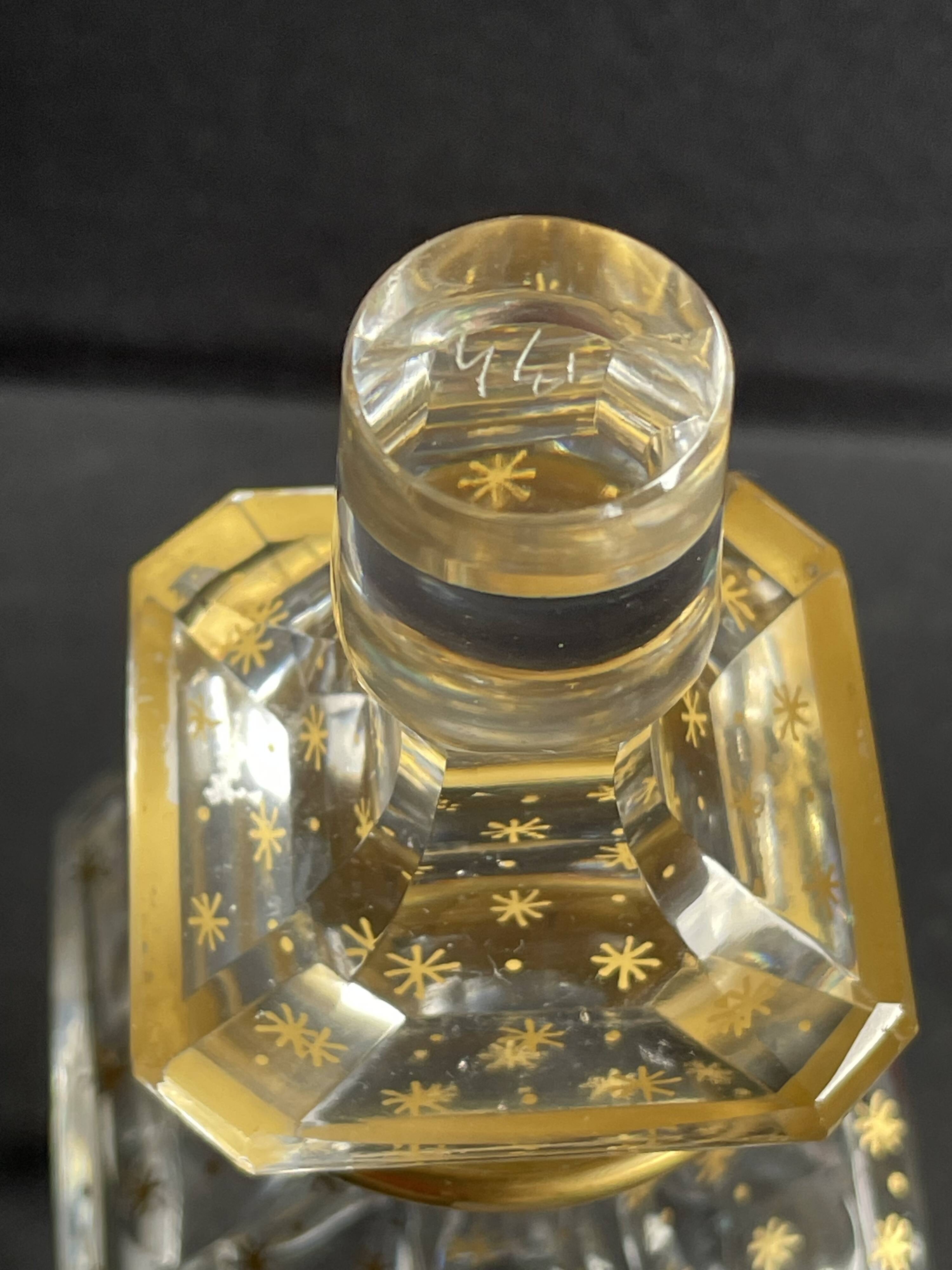 3345 – Baccarat Perfection Golden Decanter – 19th century