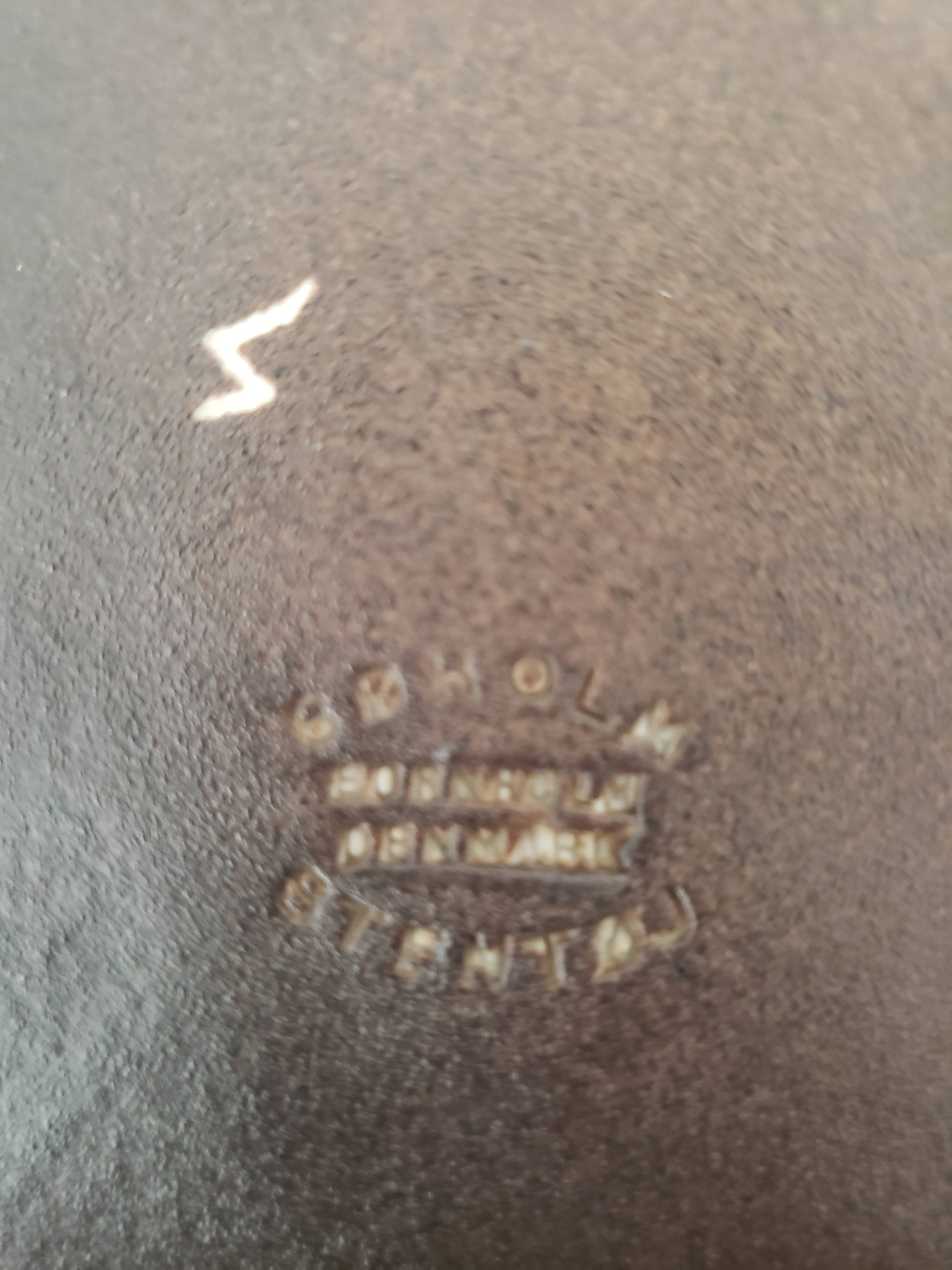 Plat de service en grès émaillé Einar Johansen pour Soholm