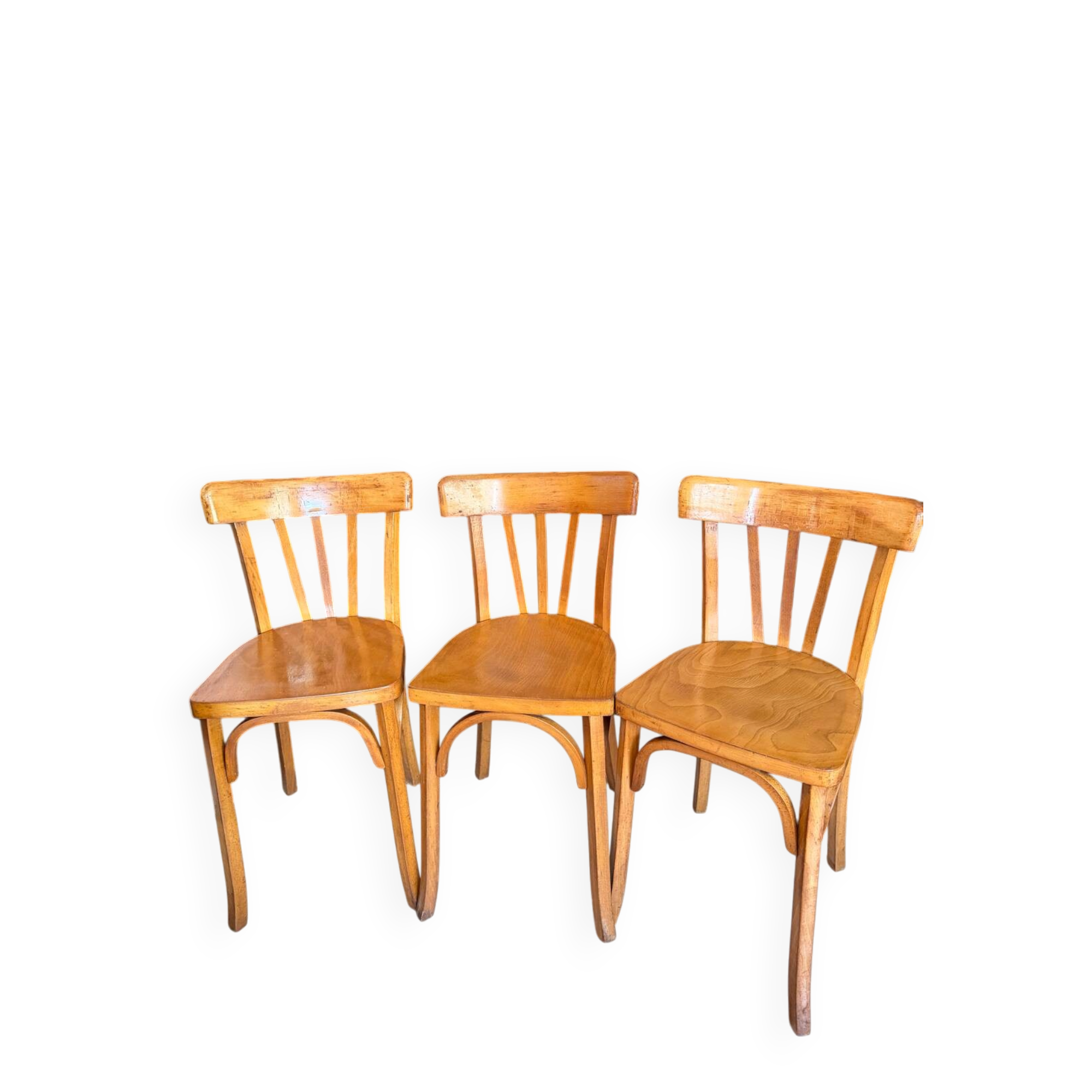 Set of 3 vintage Luterma bistro chairs