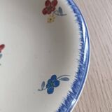 Digoin low compote dish with hand-painted decoration