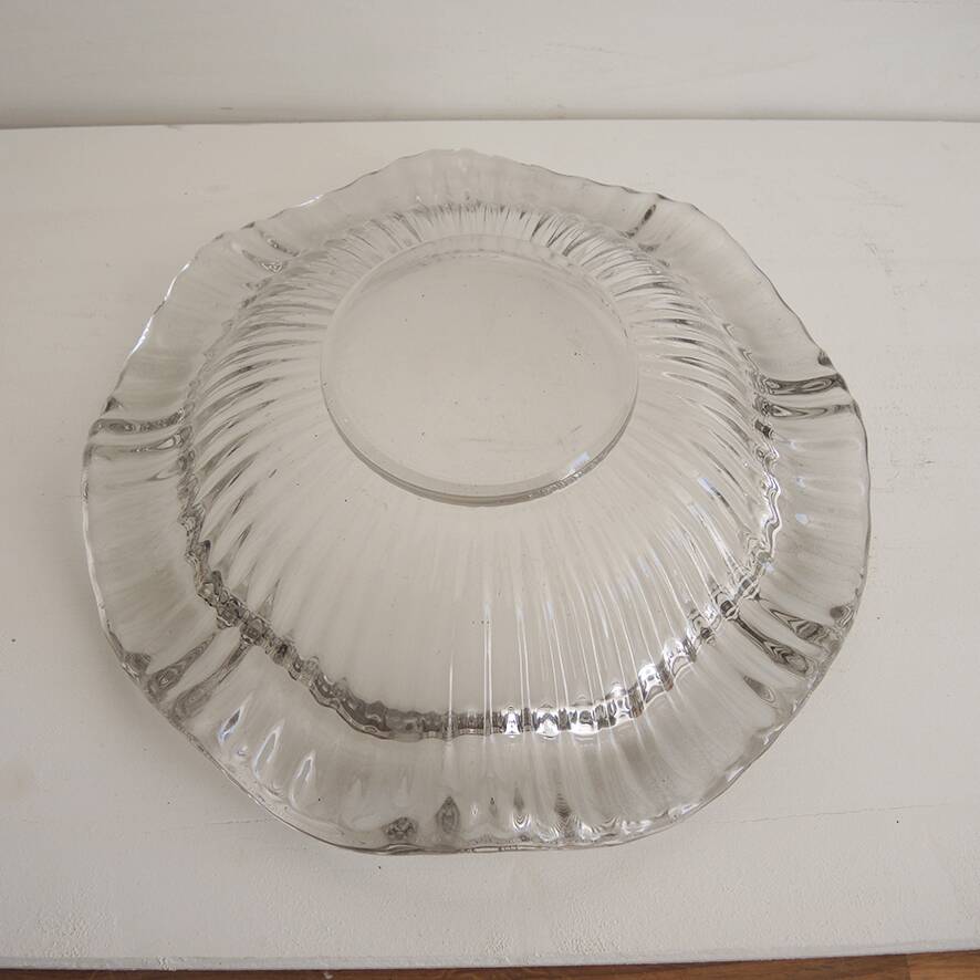 Old large bowl in crystal or glass