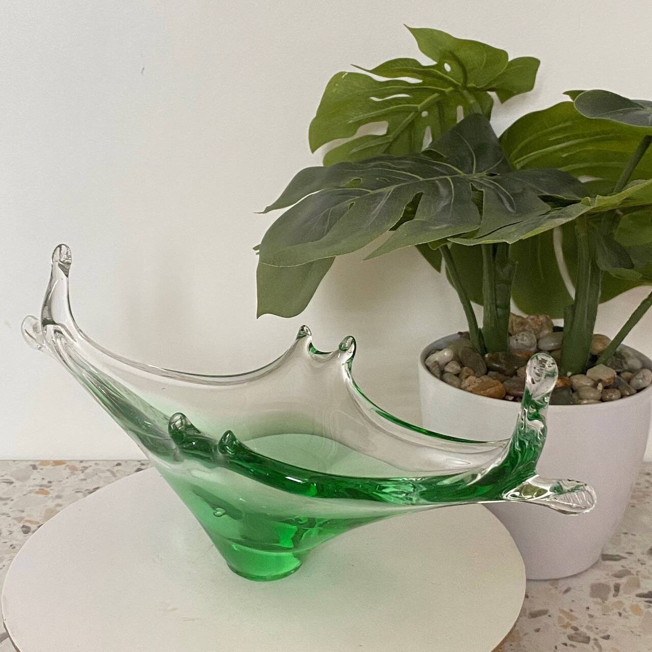 Gondole en verre de Murano vert - Sommerso
