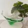 Green Murano glass gondola - Sommerso