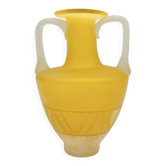 Murano Scavo Yellow Saffron Cut Amphora Vase Cenedese