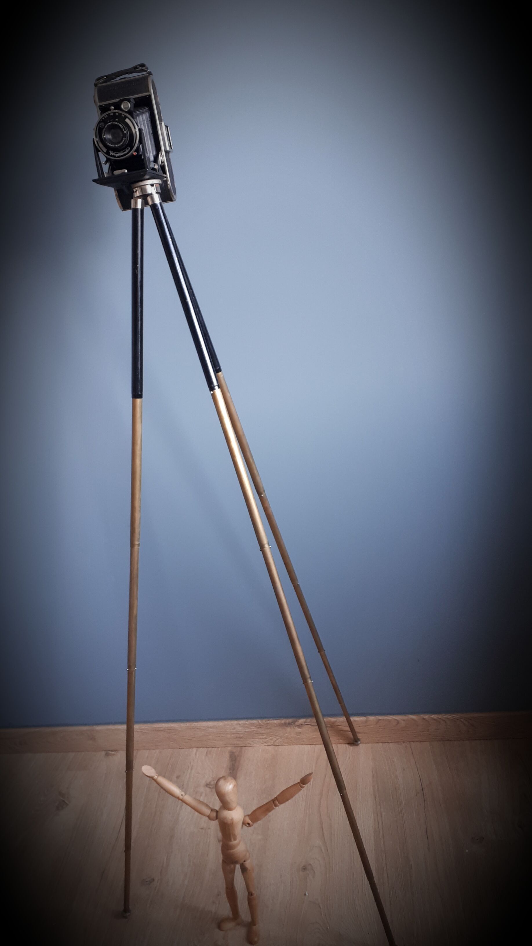 Voigslander camera on brass tripod