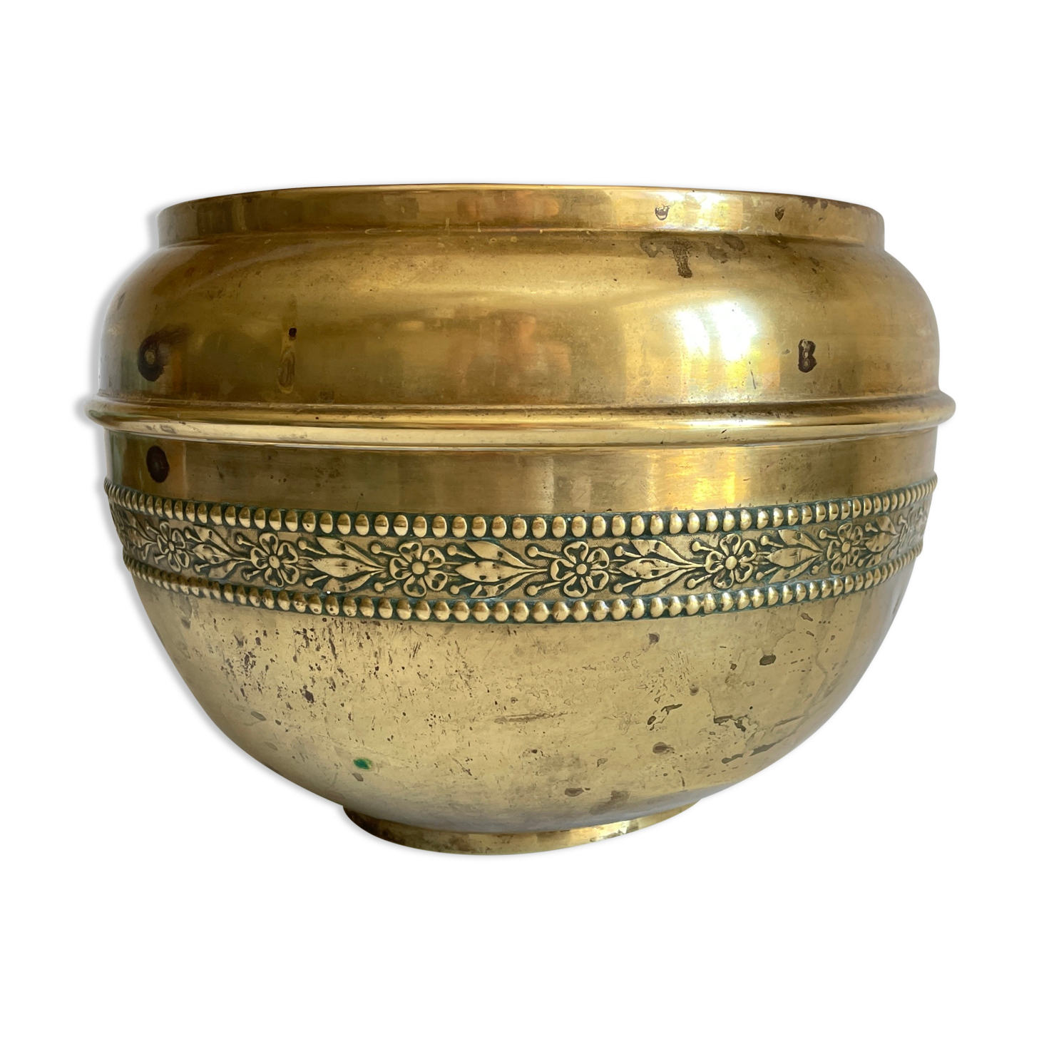Cache-pot by Villedieu brass 70s/80s