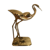 Brass heron couple