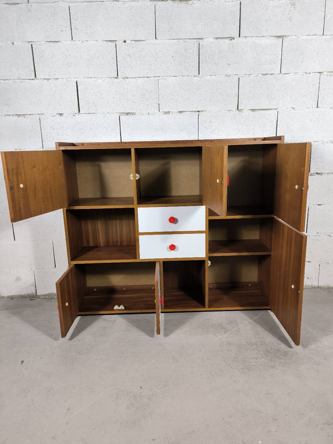 Vintage Scandinavian children's bookcase sideboard