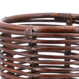 Planter pot cover in dark bamboo, 1960s