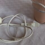 Terracotta lamp foot, floral decoration in strong relief.