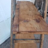 Old stepladder wooden shelf