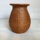 Ikebana style ceramic interior bamboo woven vase