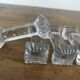 Set of six Art Deco glass knife holders