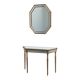 Deknudt mirrored console table and matching octagonal mirror, Belgium, 1980s