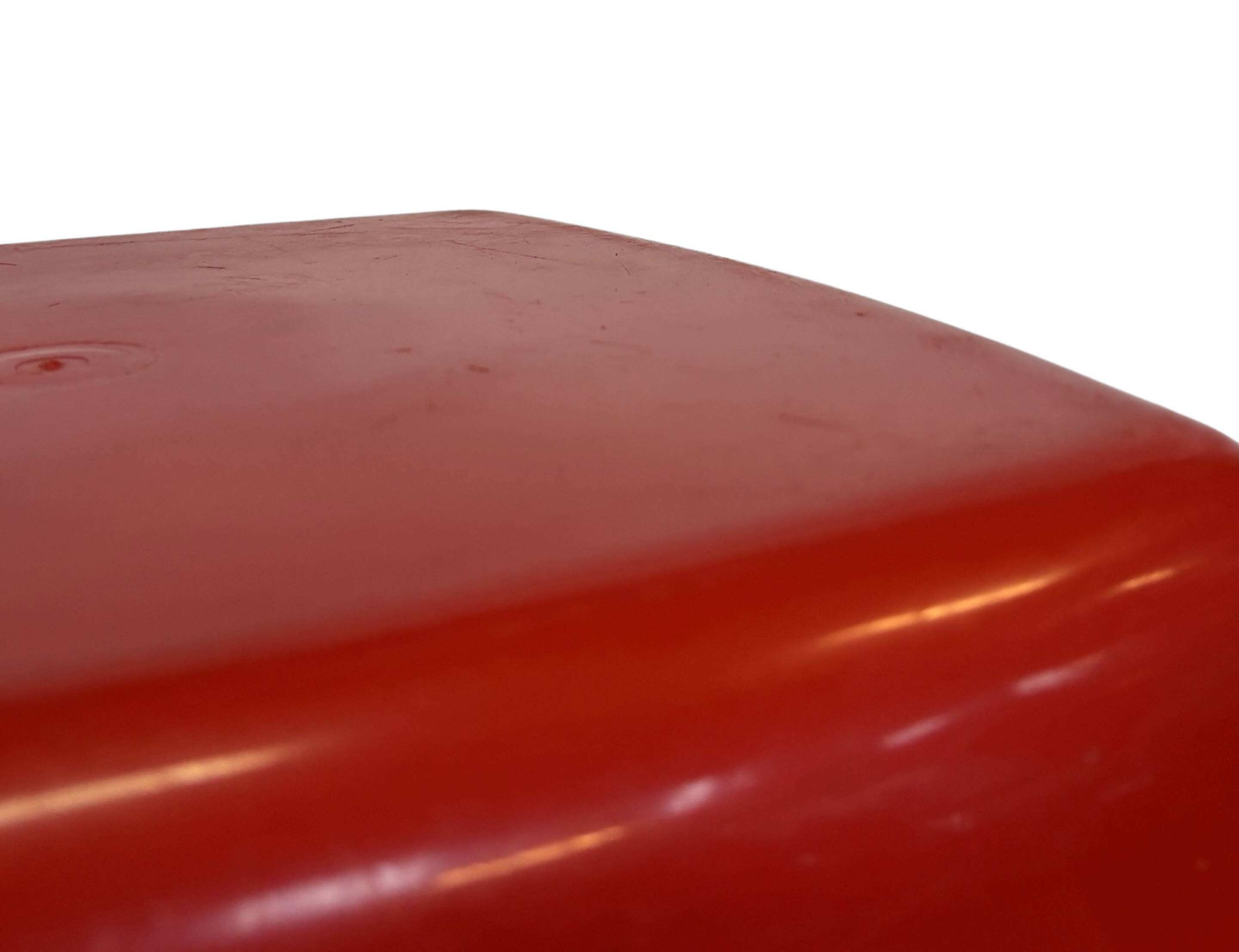 Vintage Space age plastic stool table mid century red plant stand