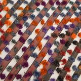 Polka dot wool vintage rug