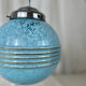 Clichy blue glass globe chandelier 1950 - 1960