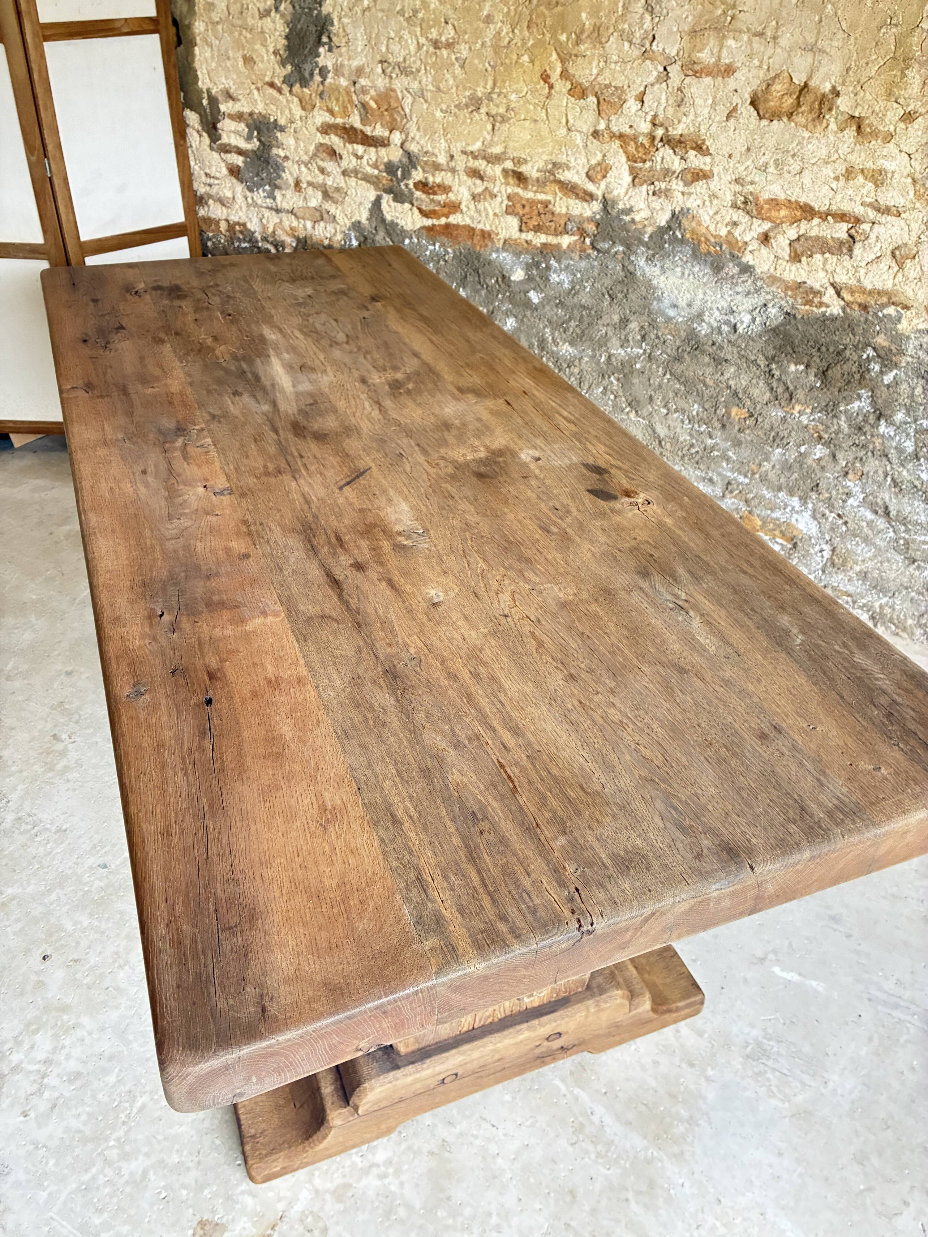 Monastery style farmhouse table