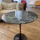 Side table/guéridon Tulipe - Knoll - Verde Alpi marble