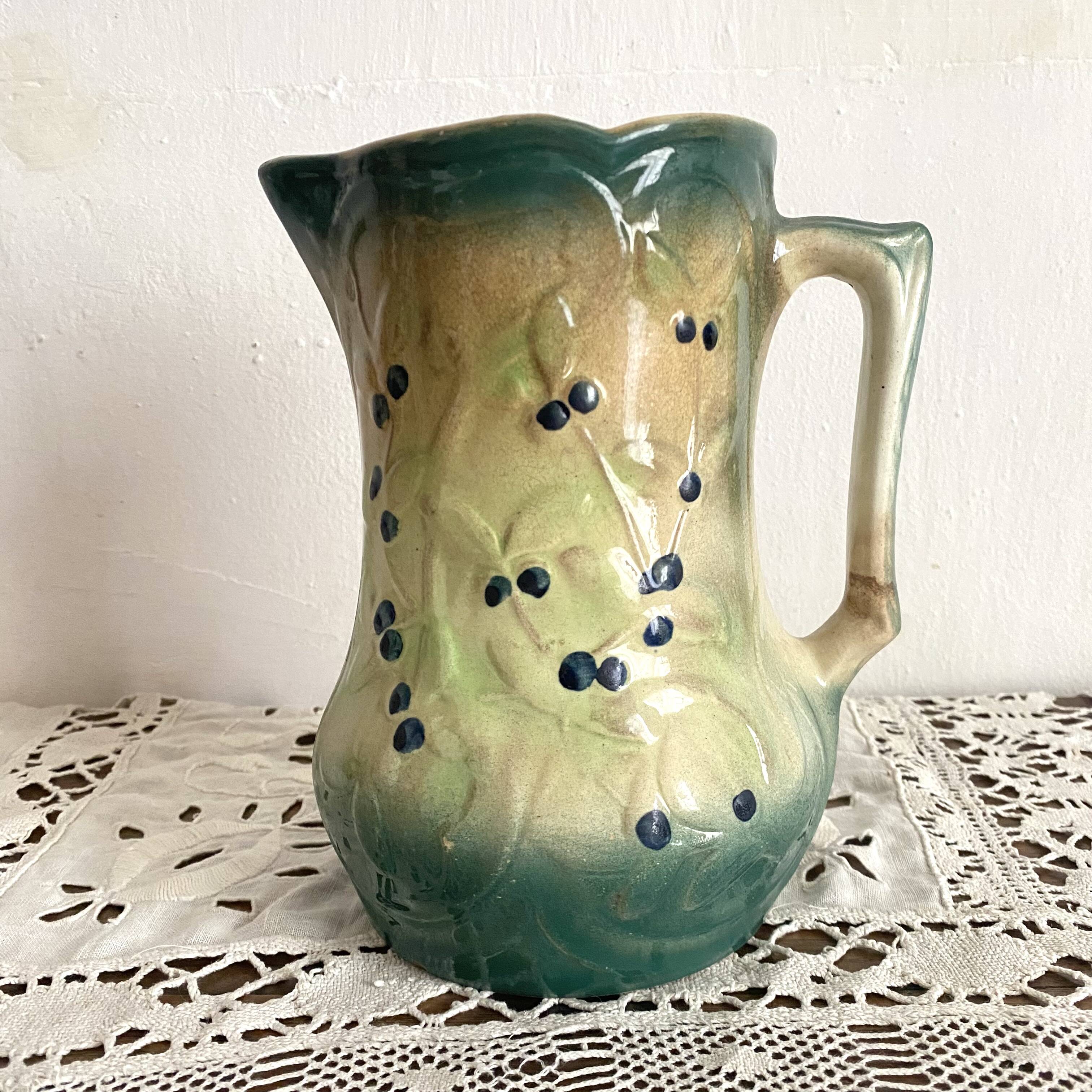 Castres earthenware slip pitcher, late 19th century