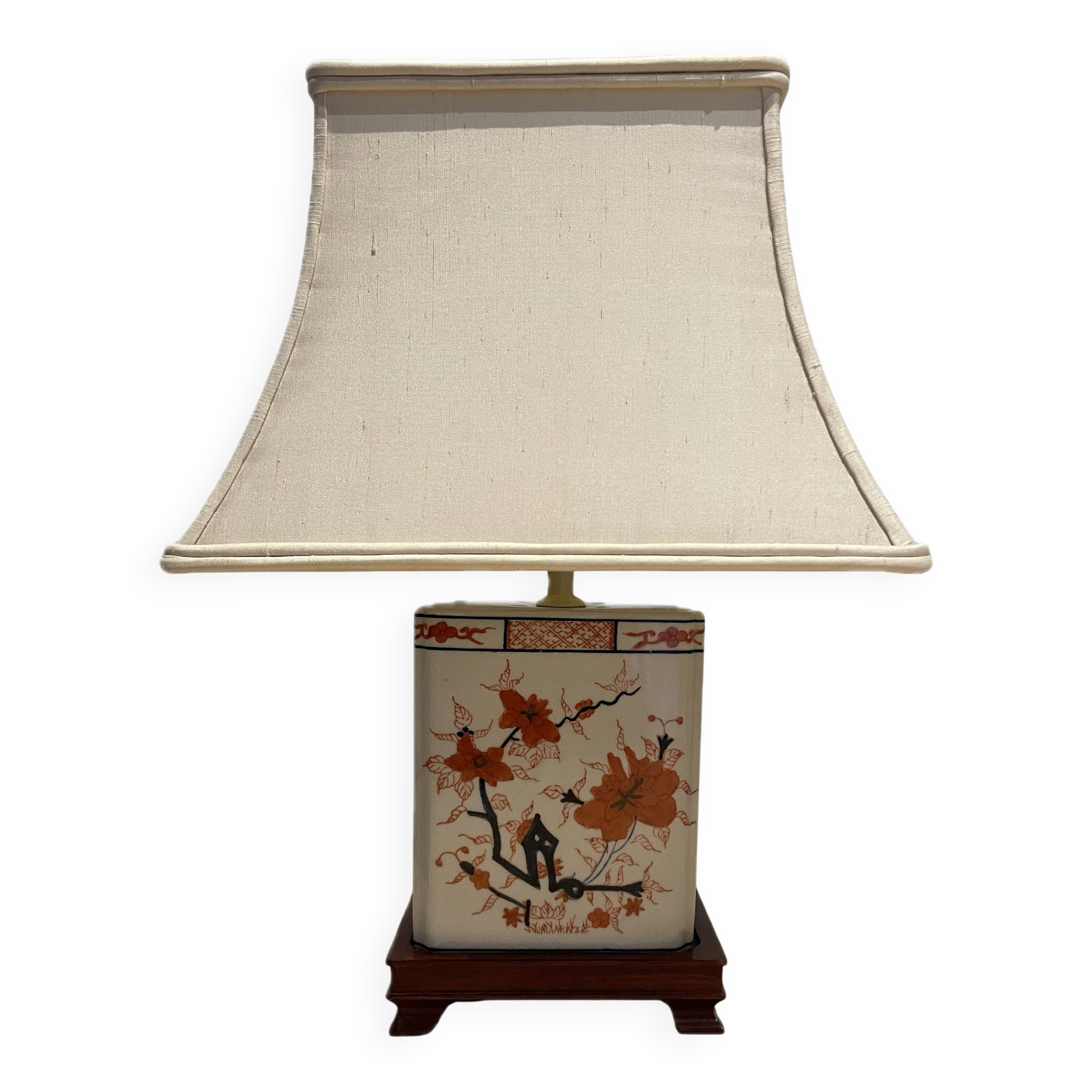 Asian style ceramic bedside lamp