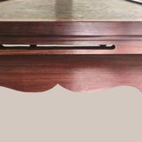 Chinese coffee table 1950 teak and painted parchment