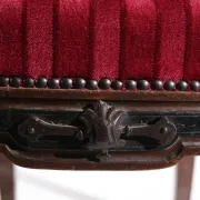 Nineteenth-century French carved chair with red velvet