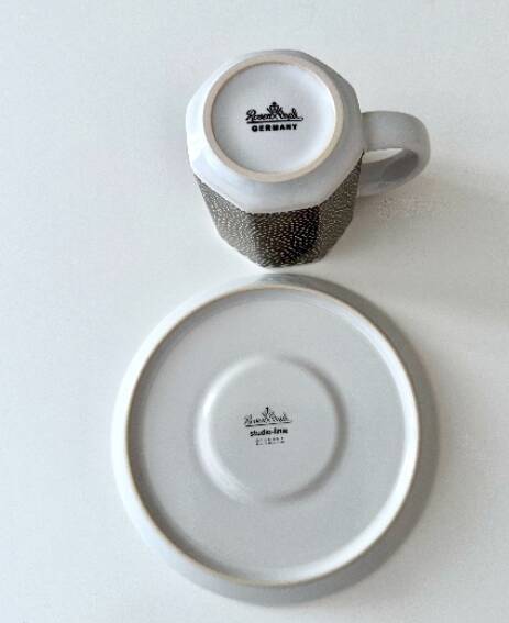 6 Rosenthal Szenario Metropol espresso cups + saucers, 90's