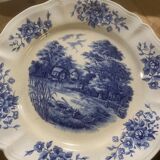 Set of 10 plates Digoin Sarreguemines model Romantic